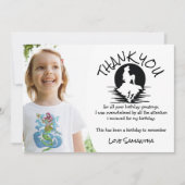 Mermaid Green Geburtstagspartei Danke Einladung (Vorderseite)