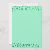 Mermaid Green Glitzer Confetti Border Birthday Einladung (Rückseite)