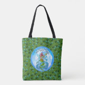 Mermaid Green Tote Bag Tasche (Rückseite)