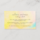 Mermaid Green Yellow Glitzer Tropfen Makeup Artist Visitenkarte (Rückseite)