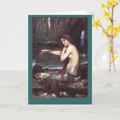 Mermaid Greeting Card Karte (Gelbe Blume)
