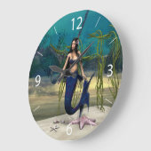 Mermaid Große Wanduhr (Winkel)
