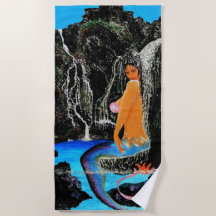 Mermaid Grotto Frischwasser Duschhandtuch