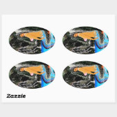 Mermaid Grotto Ovaler Aufkleber (Blatt)