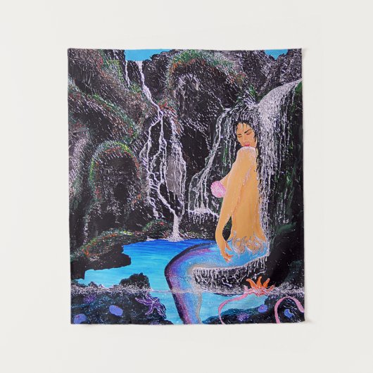 Mermaid Grotto Wandteppich (Vorderseite)