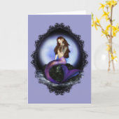 Mermaid Grußkarte glauben Karte (Gelbe Blume)