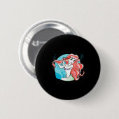 Mermaid Hair Dont Care Button (Vorne & Hinten)