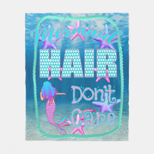Mermaid Hair kümmert sich nicht Fleecedecke