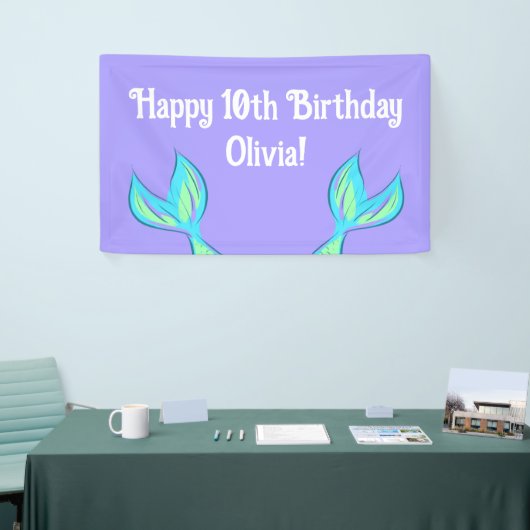 Mermaid Happy Birthday Banner (Messeveranstaltung)