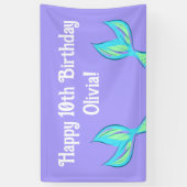 Mermaid Happy Birthday Banner (Vertikal)