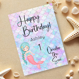 Mermaid Happy Birthday Card Karte