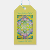Mermaid Happy Birthday Gift Tags Geschenkanhänger (Rückseite)