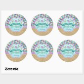 Mermaid Happy Birthday Personalisiert Sticker (Blatt)