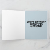 MERMAID HAPPY BIRTHDAY SCHÖNE MERMAID BIG CARD KARTE (Innenseite)
