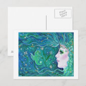 Mermaid Harmony Postcard von Renee Lavoie Postkarte (Vorne/Hinten)