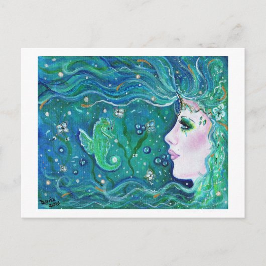 Mermaid Harmony Postcard von Renee Lavoie Postkarte (Vorderseite)