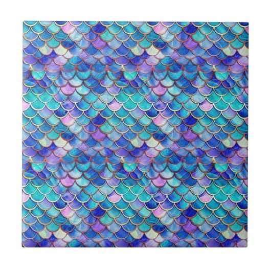 Mermaid Hartglas Fliese (Vorderseite)