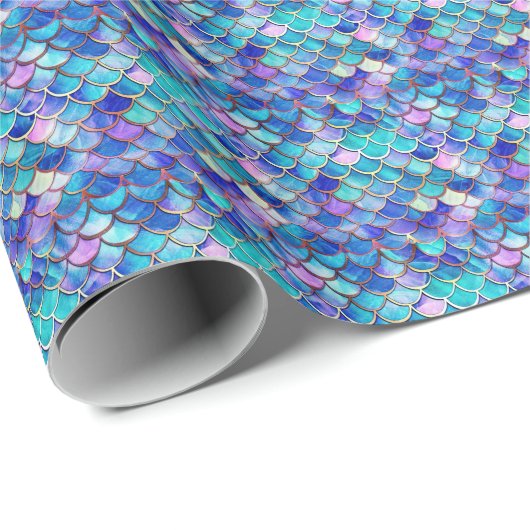 Mermaid Hartglas Geschenkpapier (Rolleneckpunkt)