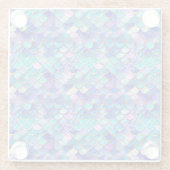 Mermaid Hartglas Glasuntersetzer (Rückseite)