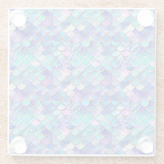 Mermaid Hartglas Glasuntersetzer (Rückseite)