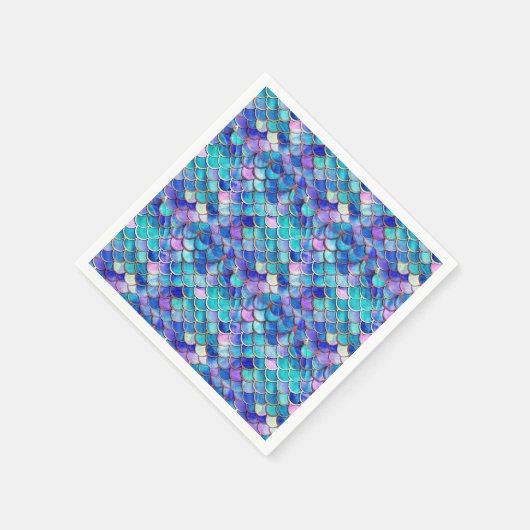 Mermaid Hartglas Serviette (Ecke)