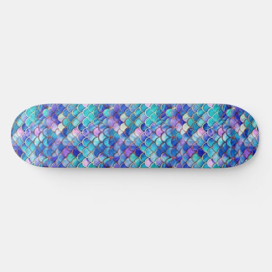 Mermaid Hartglas Skateboard (Horizontal)