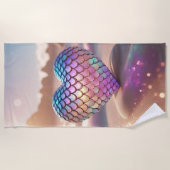 Mermaid Heart Strandtuch (Vorderseite)