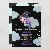 Mermaid Hexe Halloween-Party Einladung (Vorne/Hinten)
