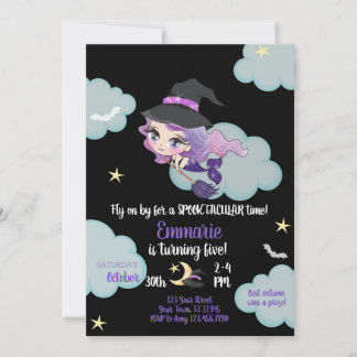 Mermaid Hexe Halloween-Party Einladung