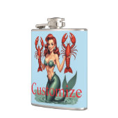 Mermaid Holding Lobsters Thunder_Cove Flachmann (Links)