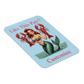 Mermaid Holding Lobsters Thunder_Cove Magnet (Rechte Seite)