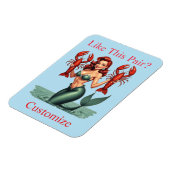 Mermaid Holding Lobsters Thunder_Cove Magnet (Linke Seite)