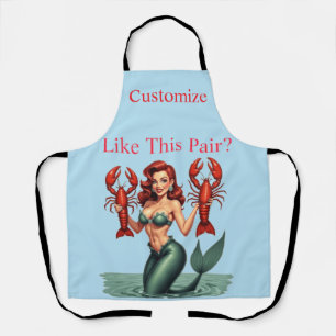 Mermaid Holding Lobsters Thunder_Cove Schürze