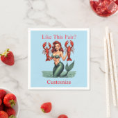 Mermaid Holding Lobsters Thunder_Cove Serviette (Beispiel)
