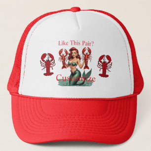 Mermaid Holding Lobsters Thunder_Cove Truckerkappe