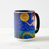 Mermaid Holding Moon Mug Tasse (VorderseiteRechts)