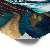 Mermaid Holding sich selbst tendierend Poster (Ecke)