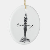 Mermaid Holding Star Thunder_Cove Keramik Ornament (Rechts)