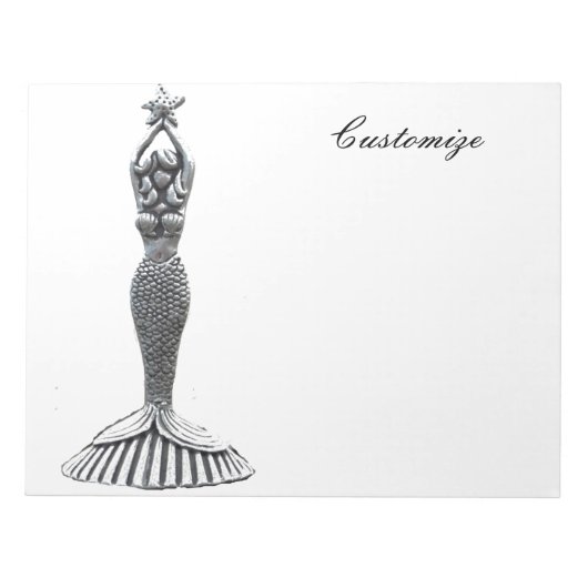 Mermaid Holding Star Thunder_Cove Notizblock (Vorderseite)