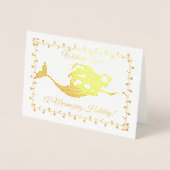 Mermaid Holiday Card Folienkarte (Vorderseite)