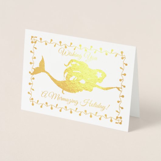 Mermaid Holiday Card Folienkarte (Vorderseite)