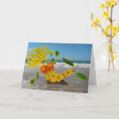 Mermaid Holiday Karte (Gelbe Blume)