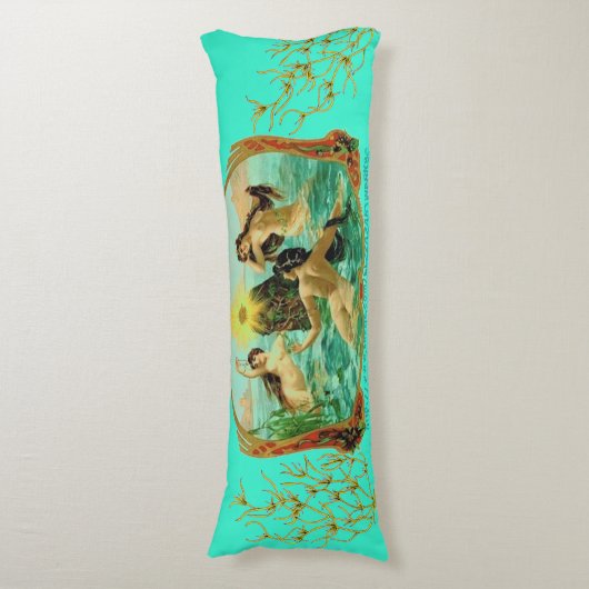 "Mermaid Holiday" Seitenschläferkissen (Vorderseite Vertikal)