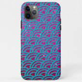 Mermaid Hot Pink Faux Glitter Ombre Case-Mate iPhone Hülle (Rückseite)