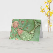 Mermaid Hugs - Grußkarte Karte (Gelbe Blume)