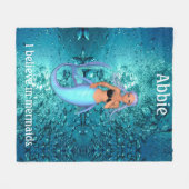 Mermaid - Ich glaube an Mermaids Fleece Blanket (Vorderseite (Horizontal))