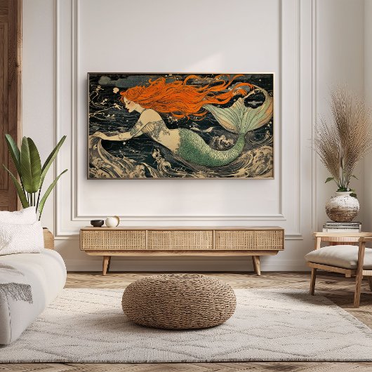 Mermaid Illustration Poster