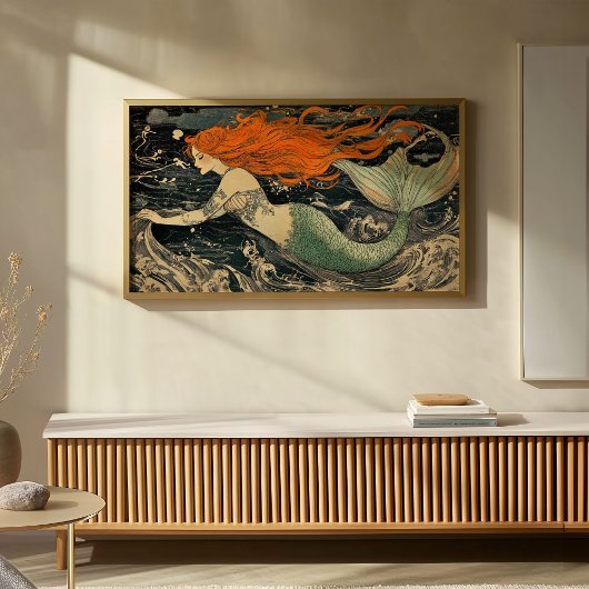 Mermaid Illustration Poster