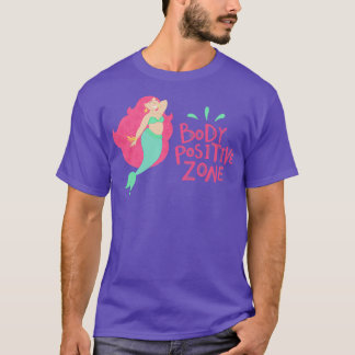 Mermaid-Illustrationsstelle Positive Zone auf lila T-Shirt