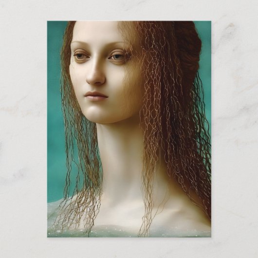 Mermaid im Renaissancestil Postkarte (Vorderseite)